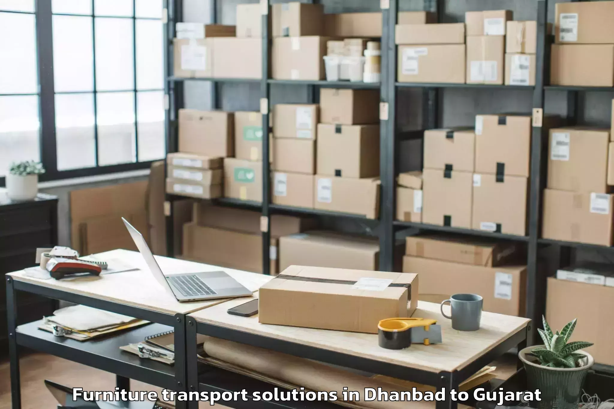 Efficient Dhanbad to Khambhaliya Furniture Transport Solutions